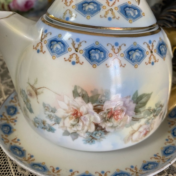 HTF Royal Rudolstadt Prussia small teapot and gray - Picture 2 of 10